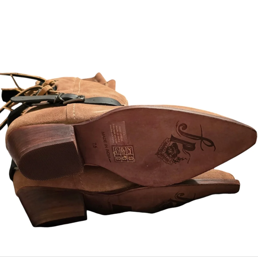 Free People Back Lace Shoes Sway Low Boot/ Military Taupe Swayed Size 7.5 9 New!